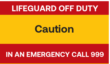 No lifeguards sign