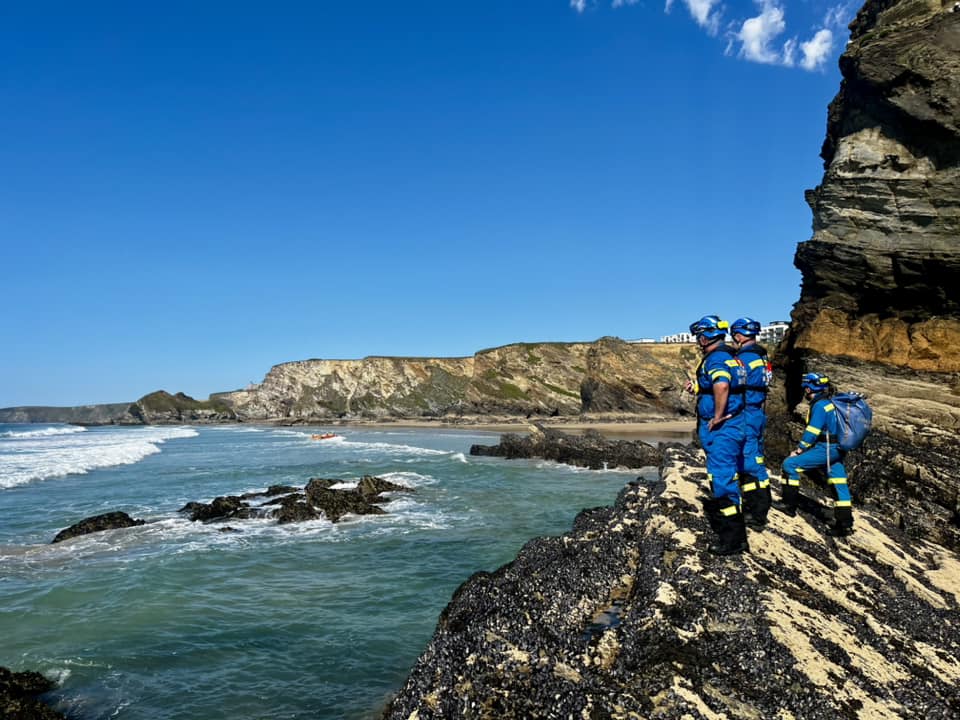 Newquay Coastguard Rescue Team in action 
