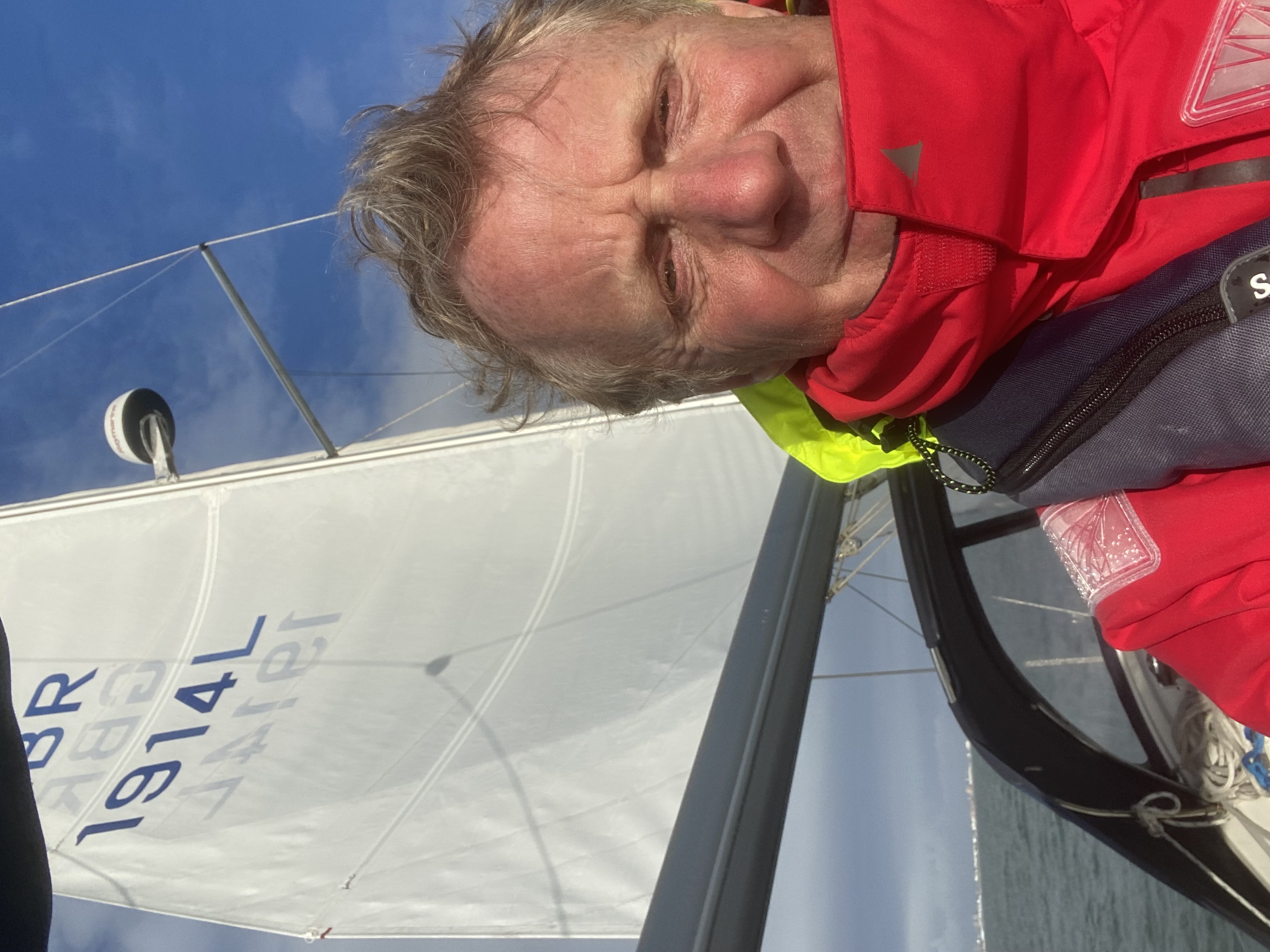 Toney Purcell pictured on his yacht wearing a lifejacket 