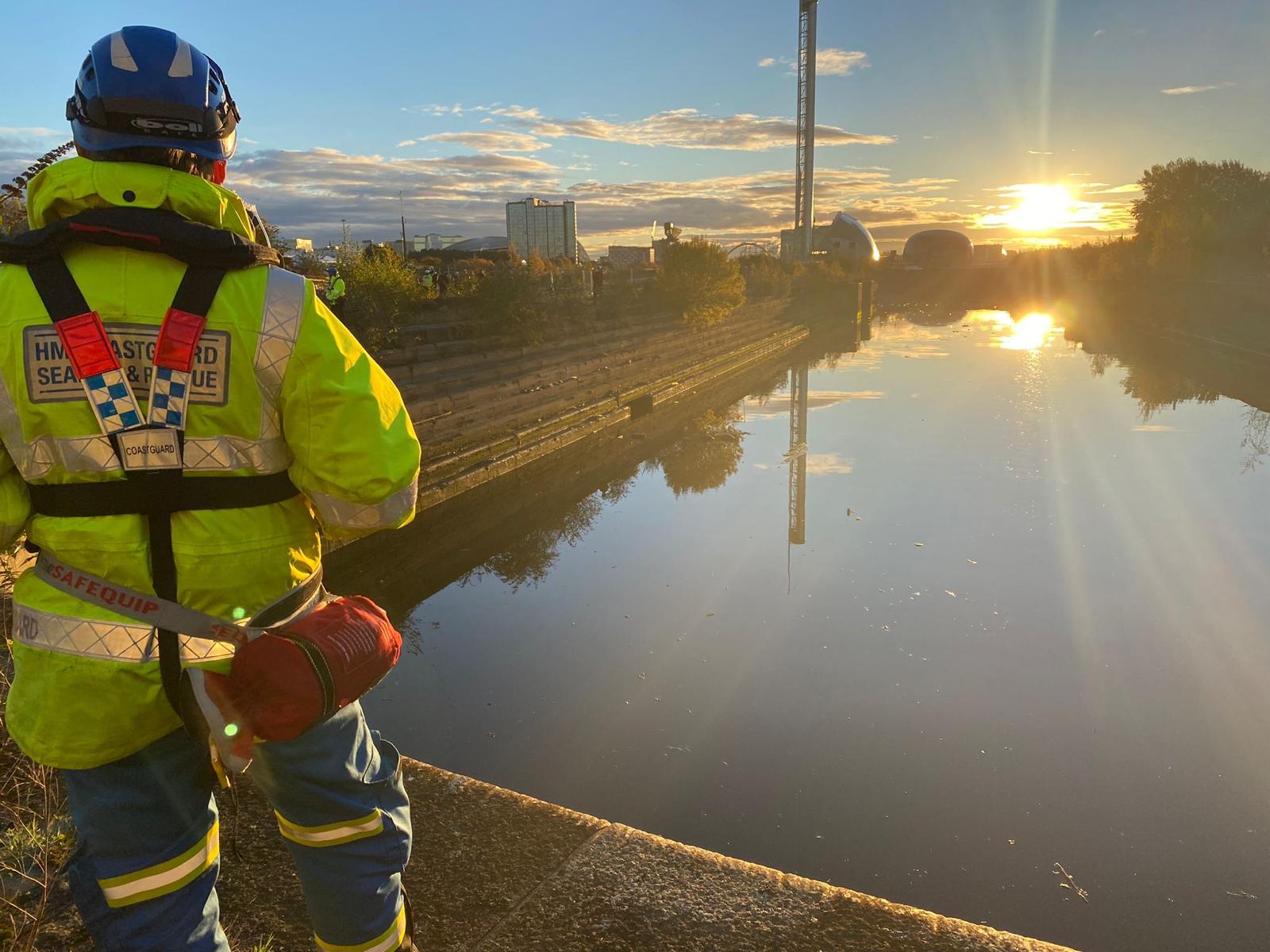 Coastguards were on hand to keep everyone safe in the river city