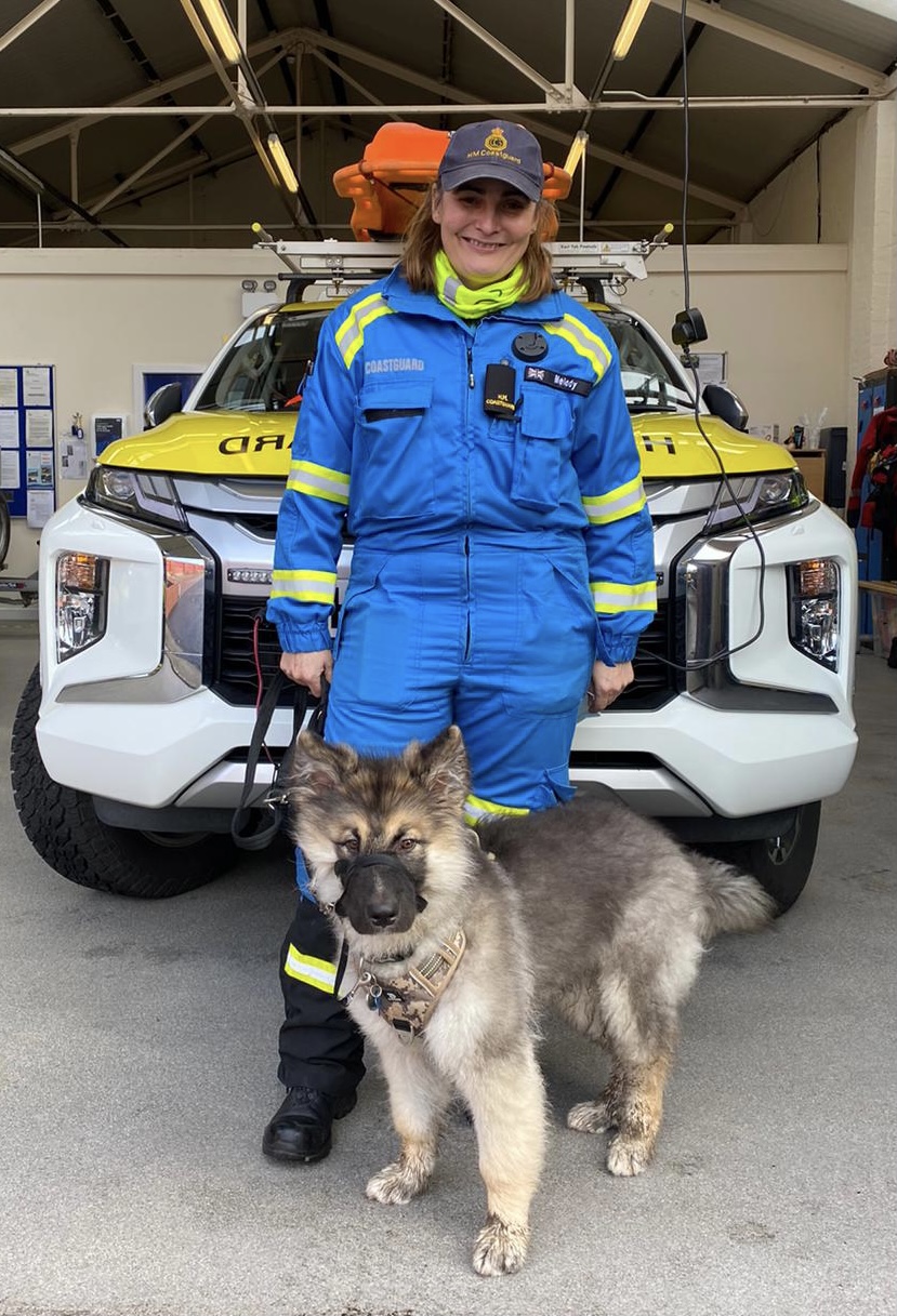 Greenock Coastguard Melody and Cooper the dog