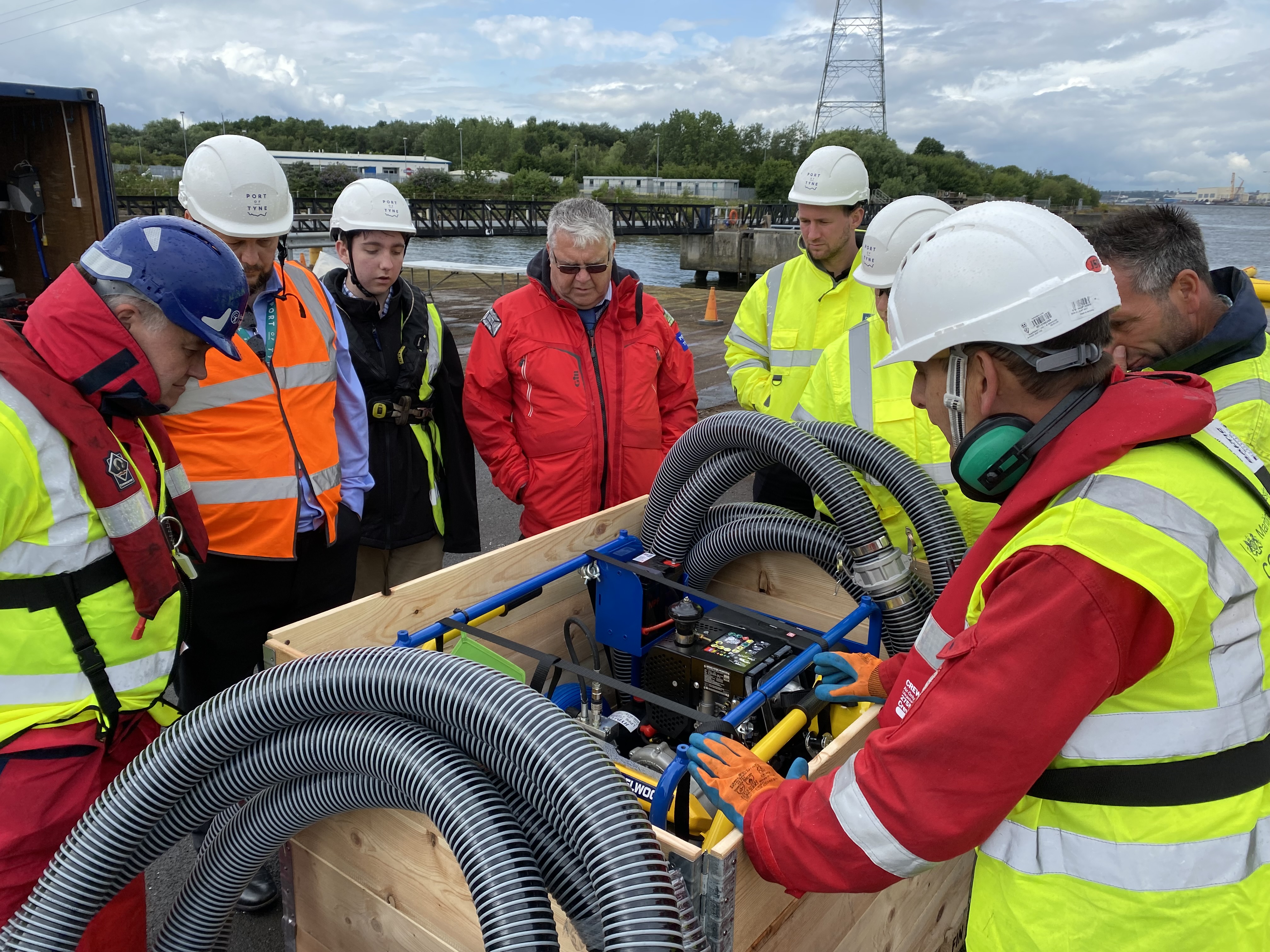 Equipment is shown off to observers