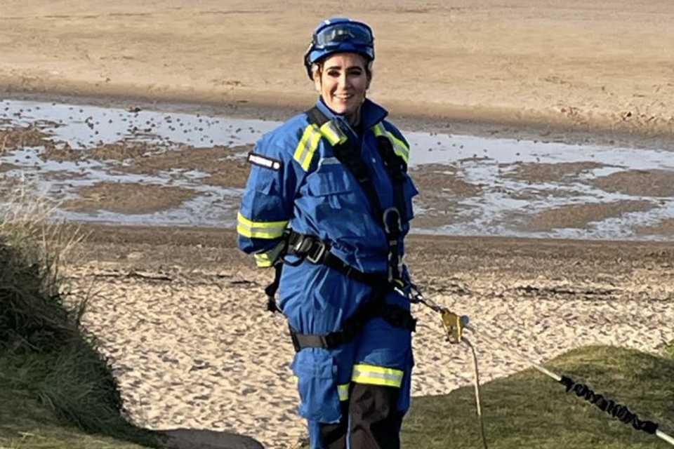 Jemma Jones in her Coastguard gear.