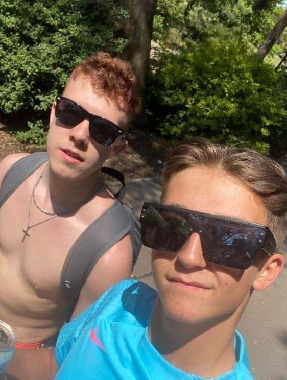 A selfie of Joe Abbess and Joe Green