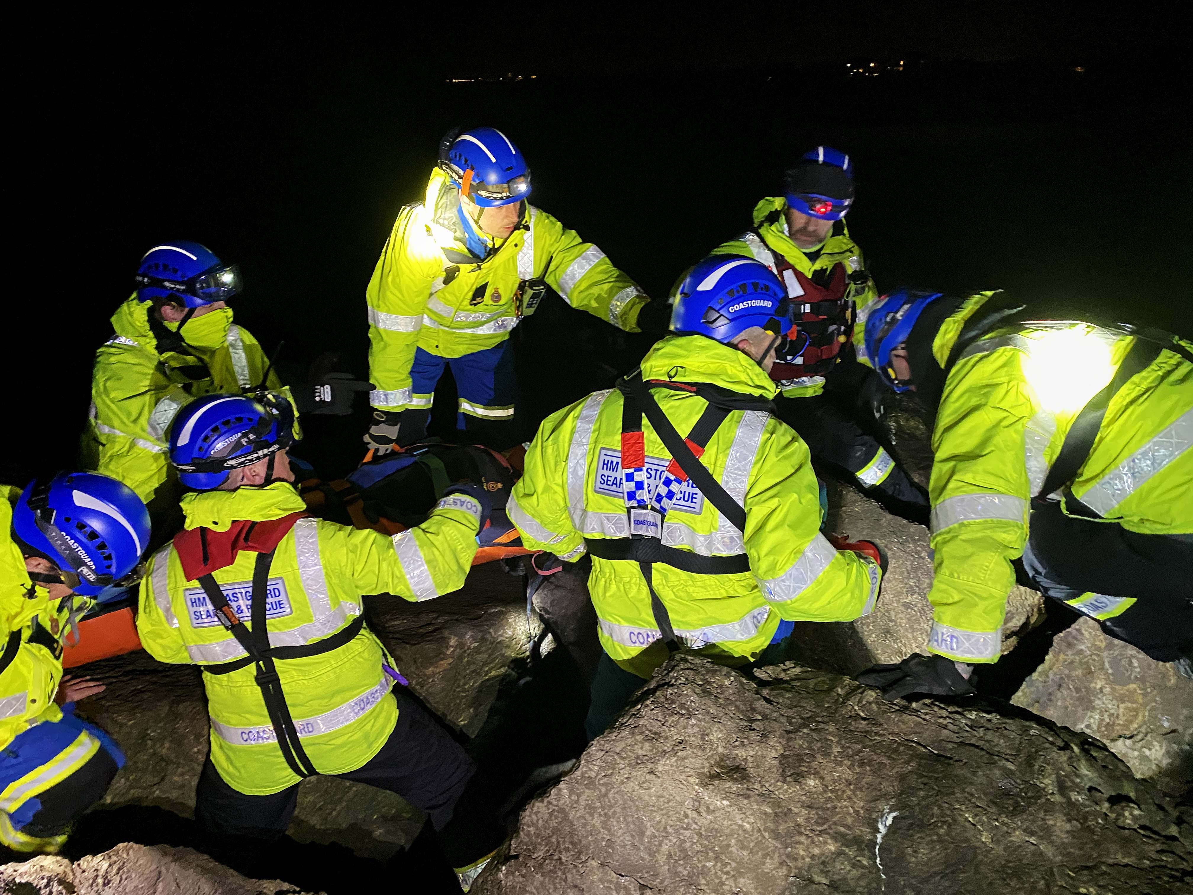 The Littlehampton Coastguard Rescue Team in action