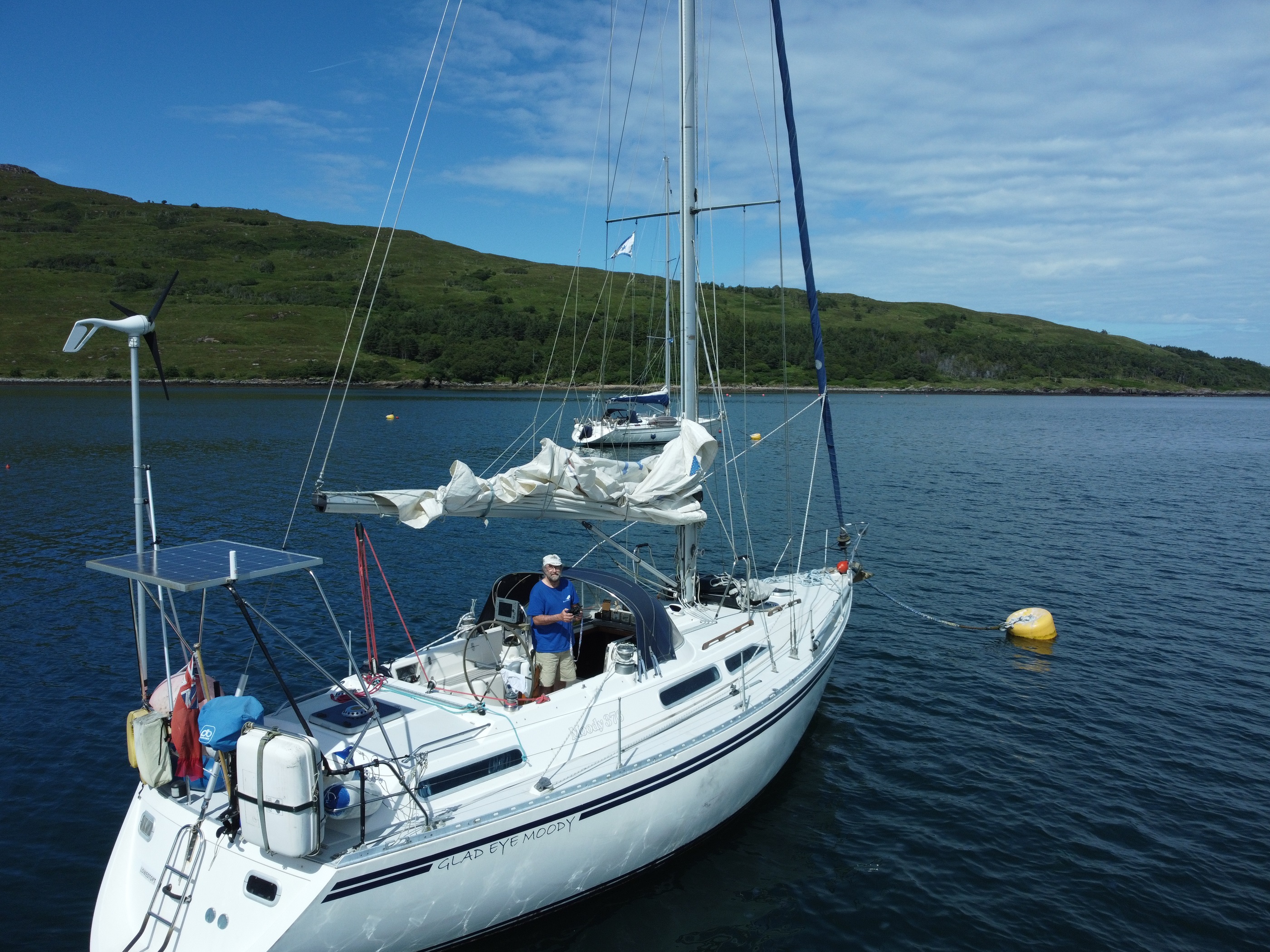 Mike Hallgarth on yacht Glad Eye Moody