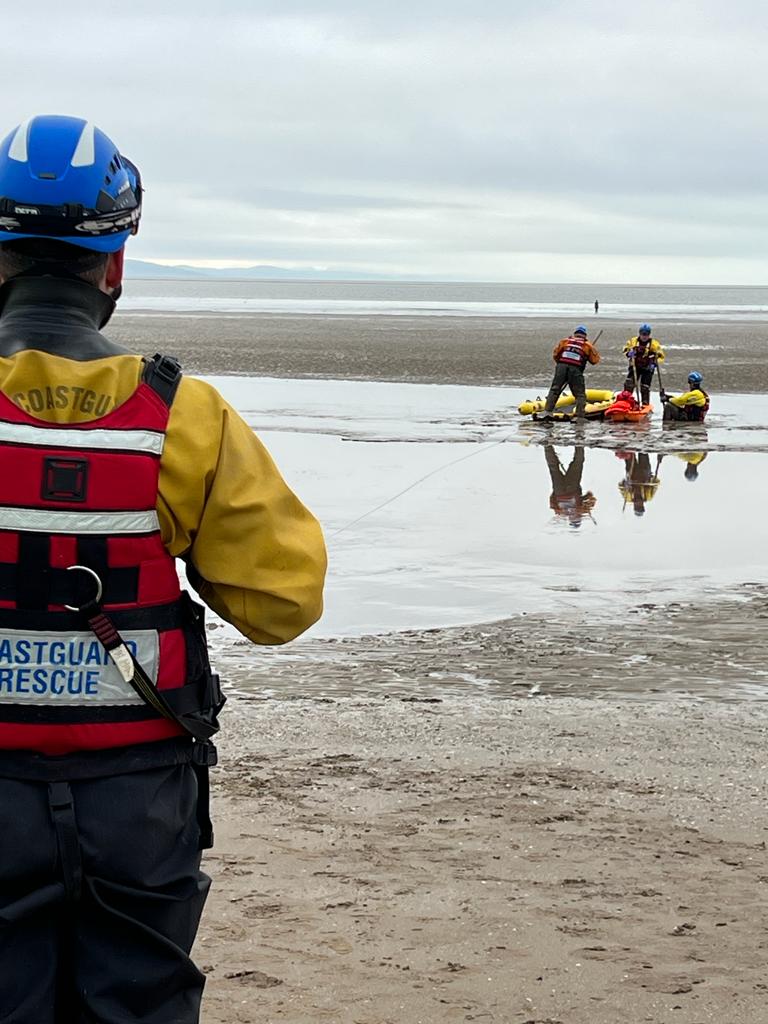 Mud rescue exercise