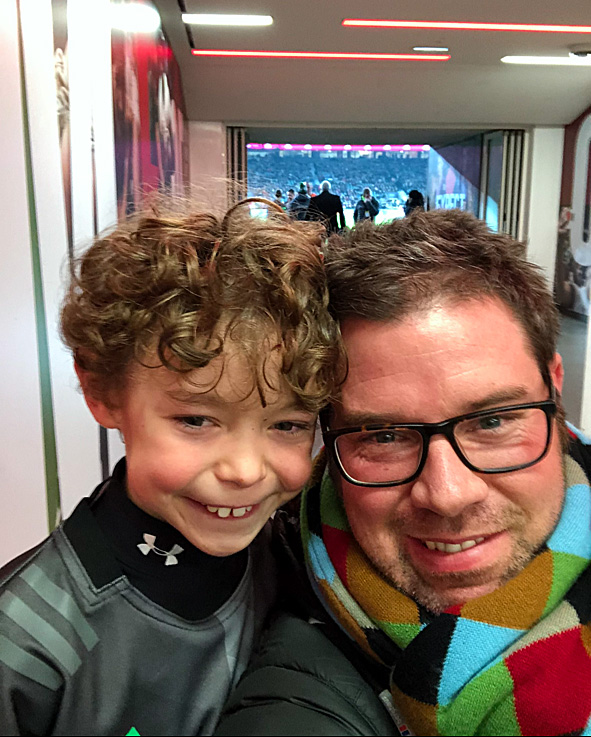Littlehampton CRO Paul Gill with his son Henry.
