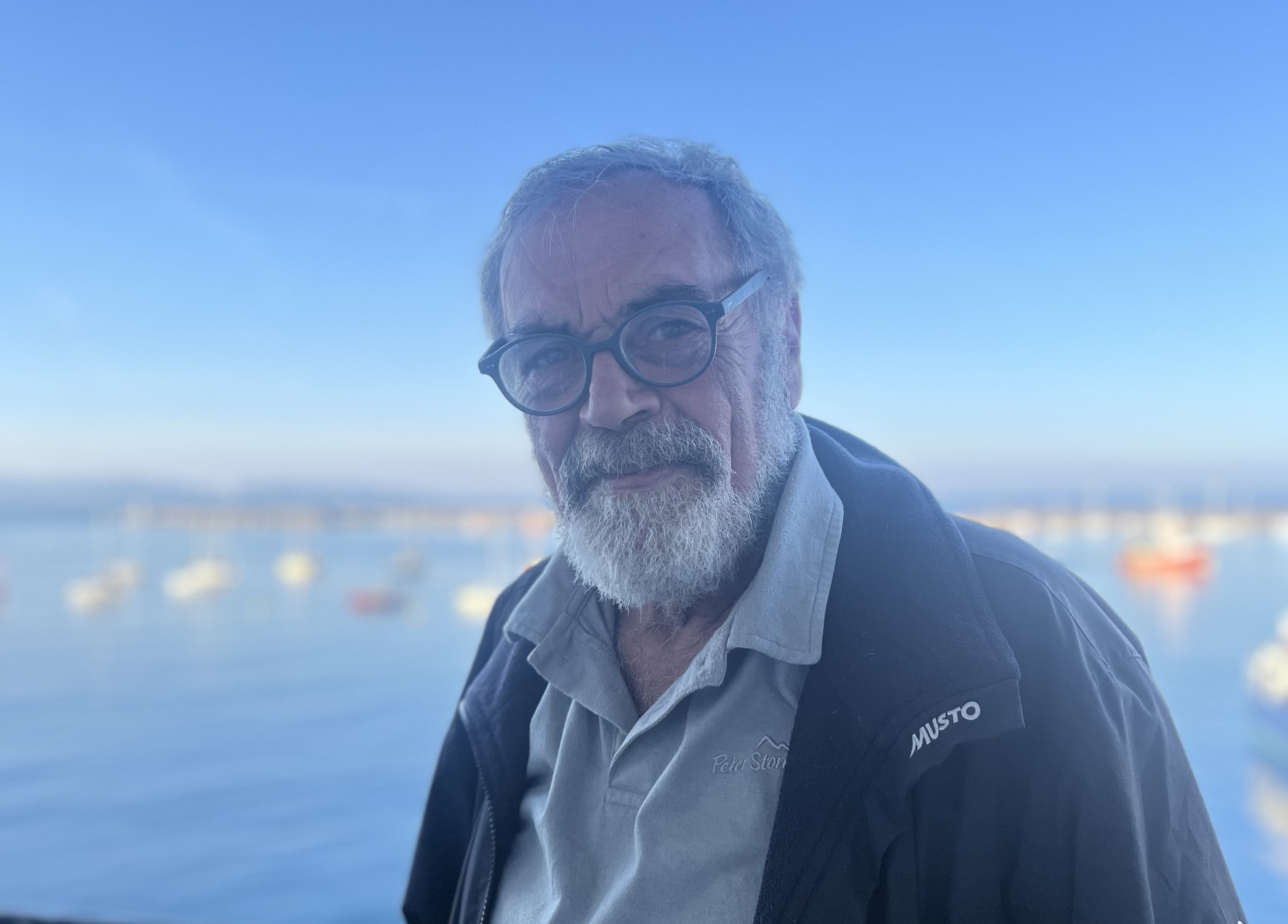 Richard Spreckley pictured by the shoreline