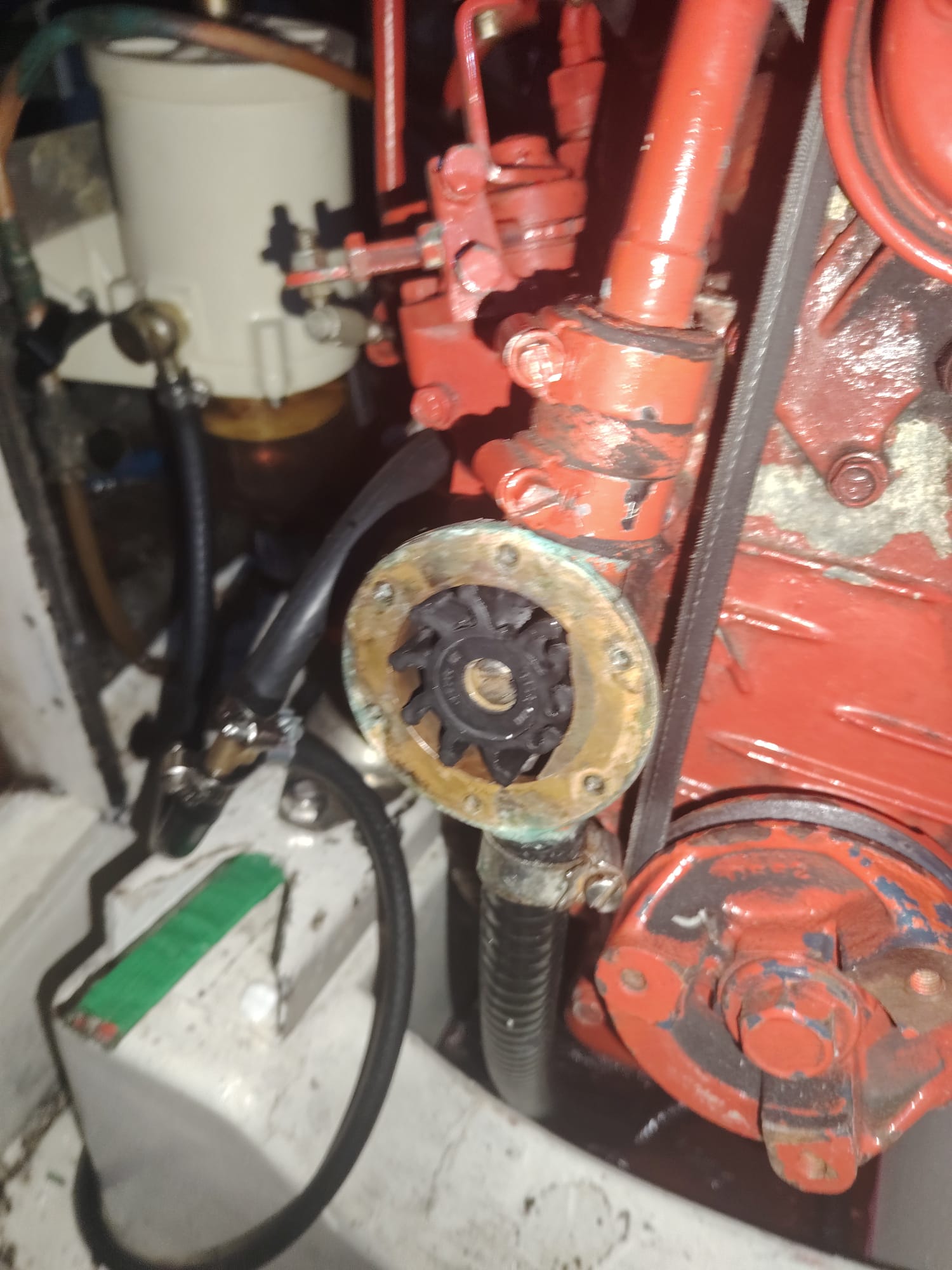 The damaged impeller on Max's boat