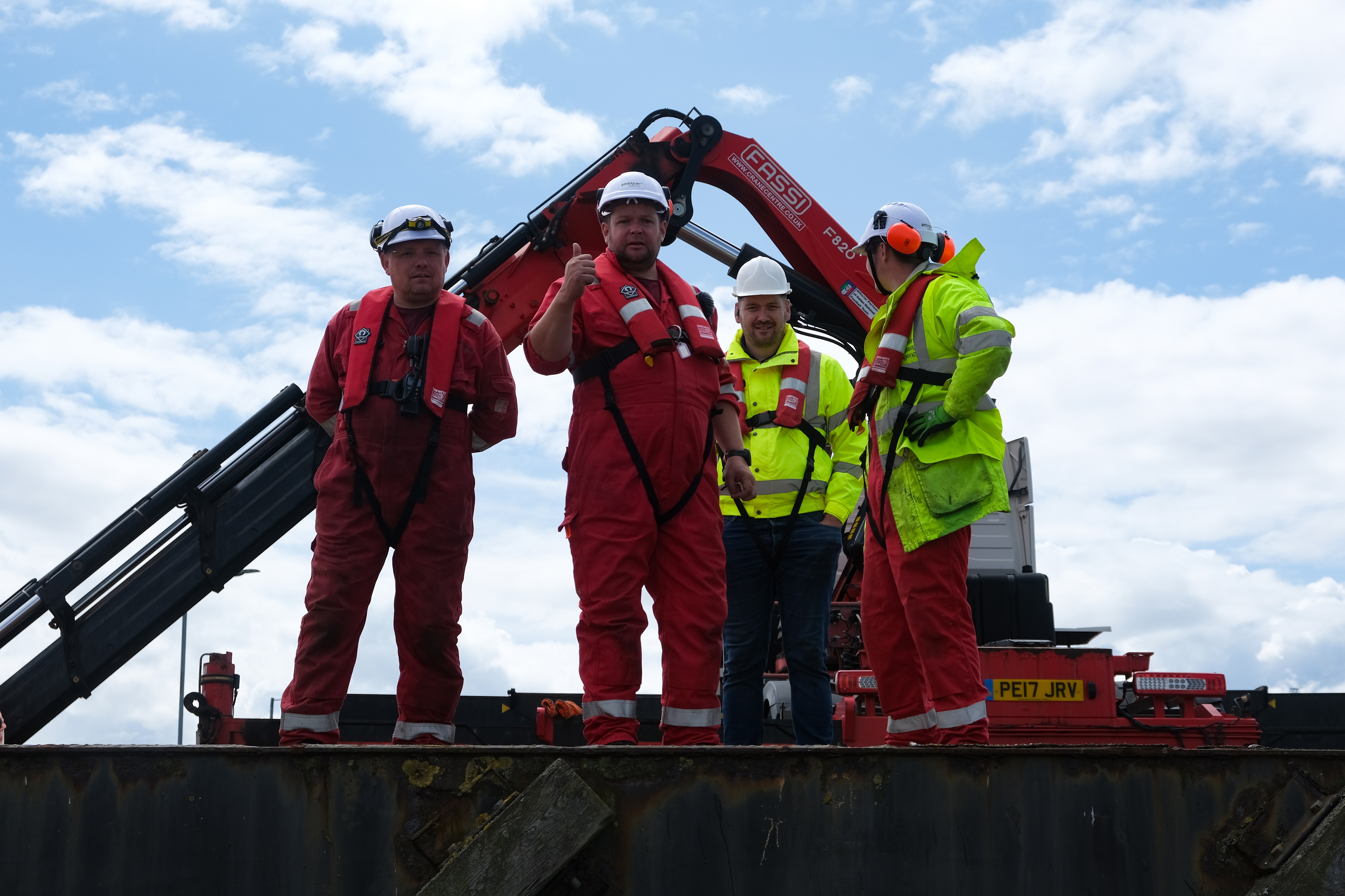 Personnel at the dockside 