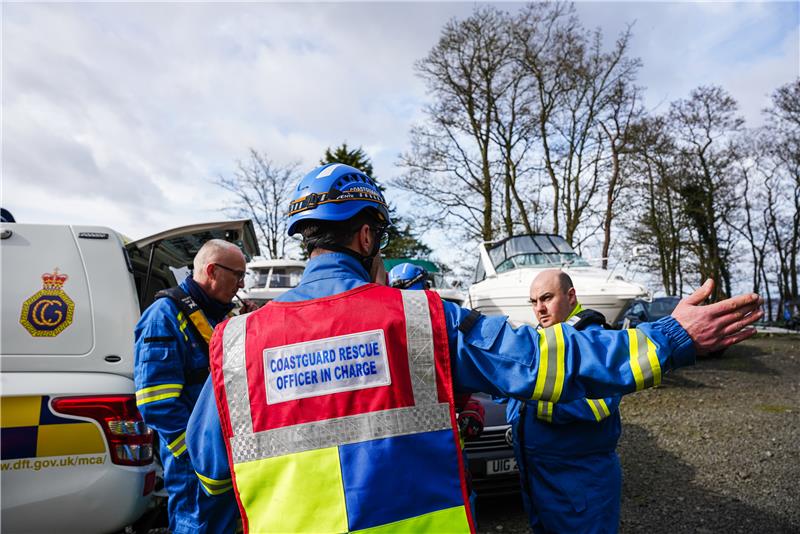 Coastguards on exercise in Northern Ireland
