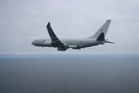 A Poseidon P8 RAF aircraft.