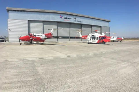 HM Coastguard aircraft in Lydd.