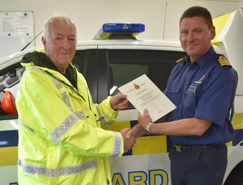 Donald grant and Commander Matt MacKay