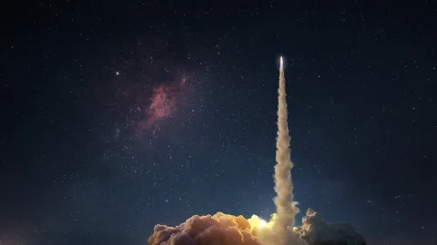 A rocket launch 