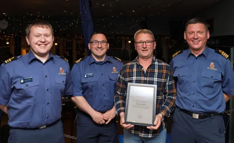 Graeme Gordon, second from right, with Colin Wood, Calum Christie and Matt Mackay. 