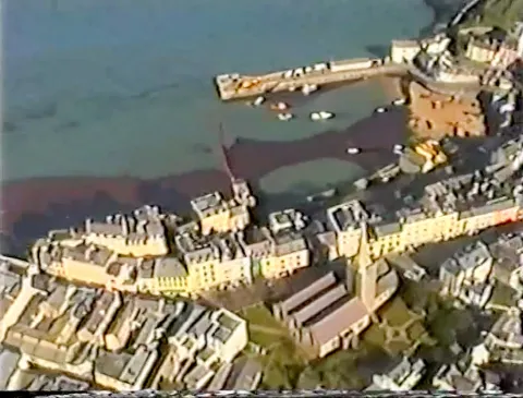 Oil pollution at Milford Haven, Pembrokeshire