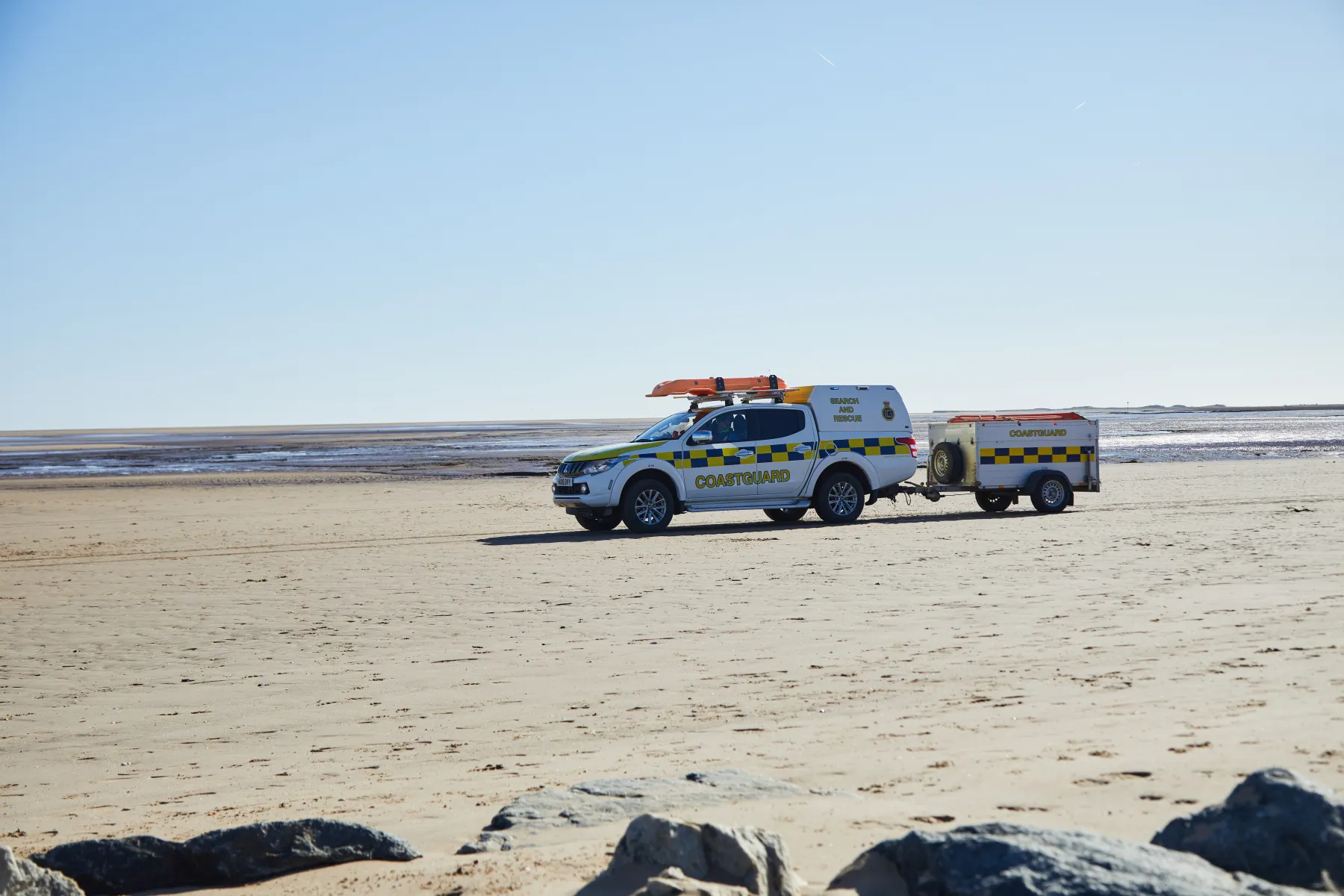 coastguard on the beach
