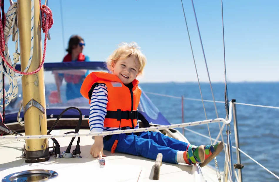 child on a boat