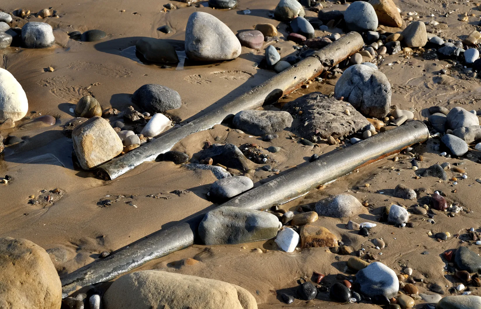 Ordnance on beach