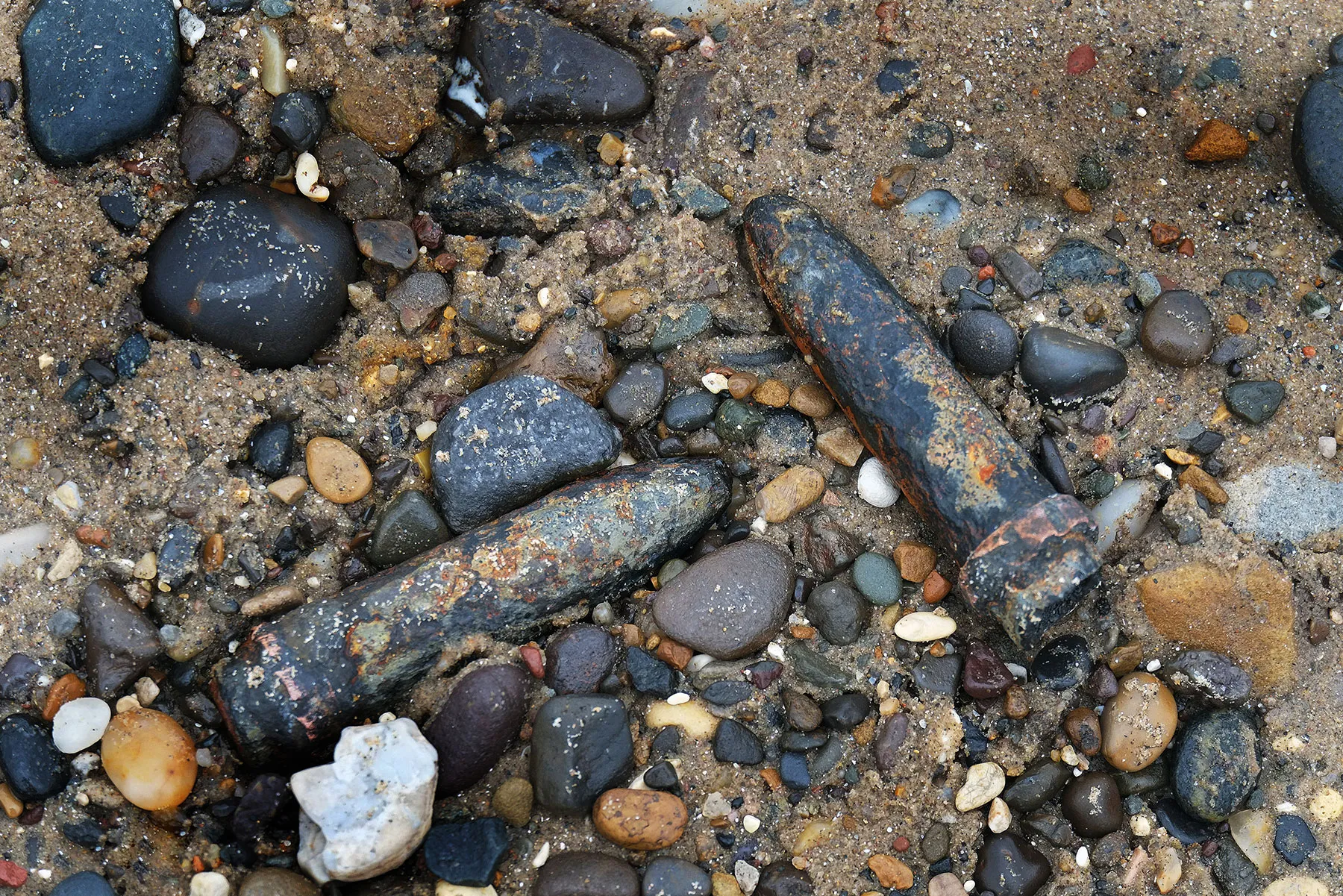 Ordnance on beach