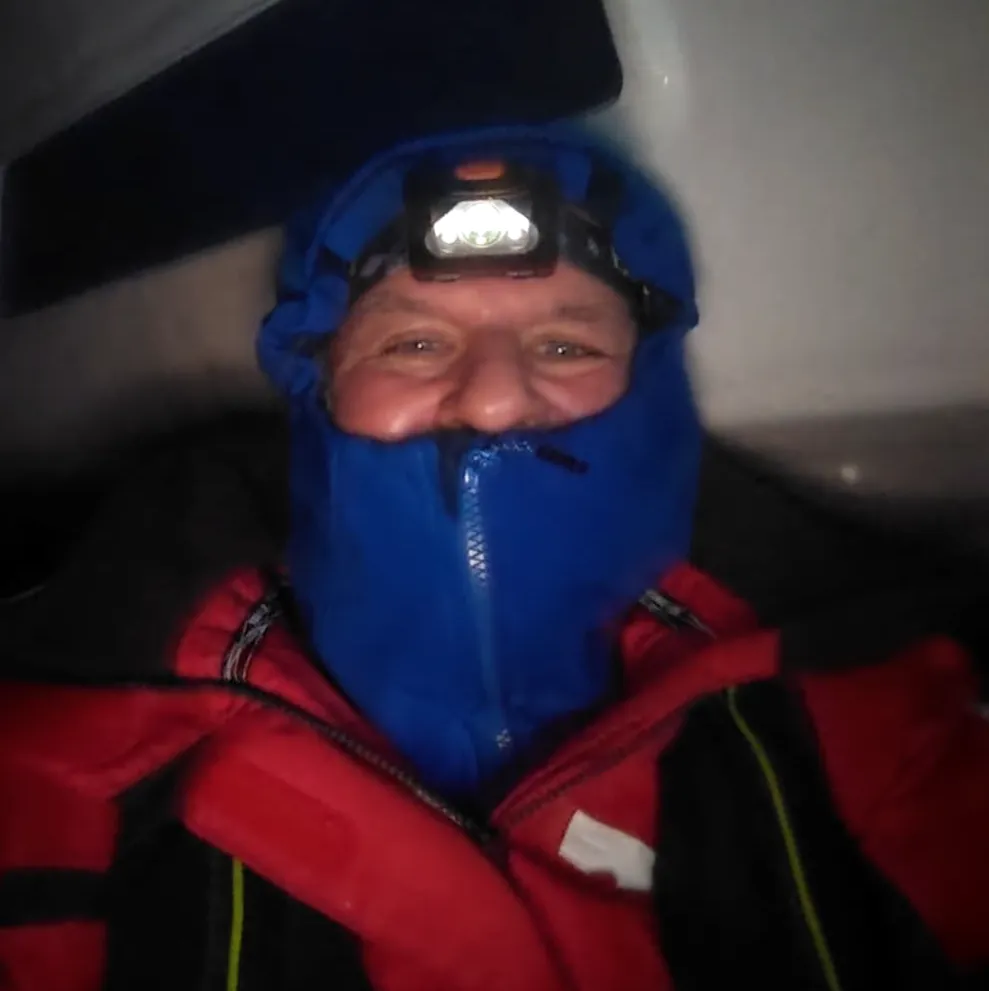 Max aboard his vessel after an engine failure at sea
