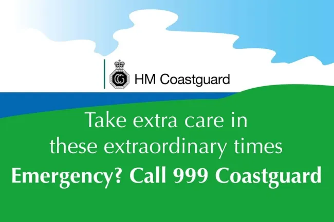 HM Coastguard's safety banner.