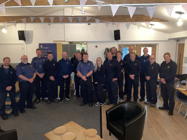 Coastguards gather for a group photo