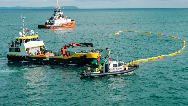 An MCA Counter Pollution Exercise takes place in Falmouth, Cornwall. 