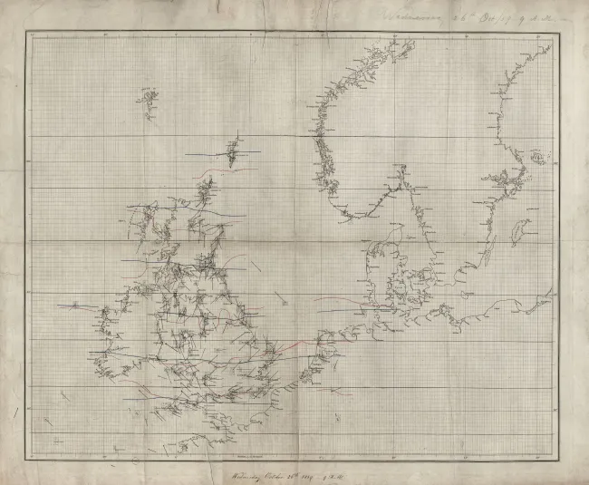 An old chart of the British Isles 