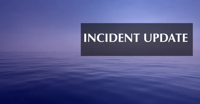 The words 'Incident Update' on a sea backdrop